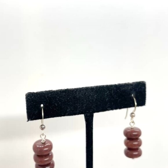 JAY KING DTR DESSERT ROSE TRADING RED GENUINE STONE 925 STERLING SILVER EARRINGS - Picture 5 of 14